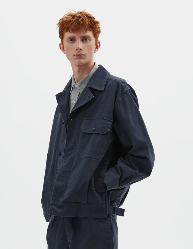 MHL. UTILITY JACKET | WASHED COTTON RIPSTOP | INK