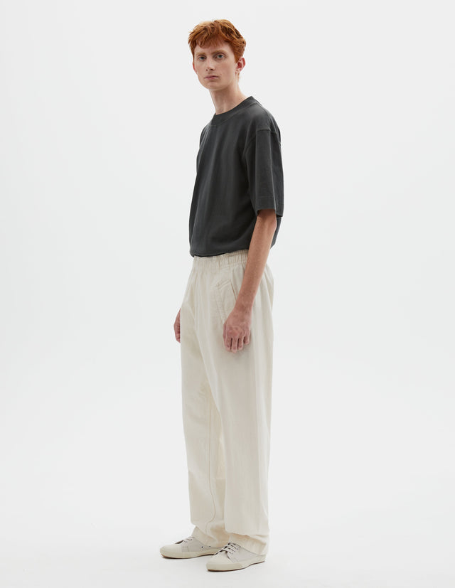 MHL. WIDE LEG JOGGERS | WORKWEAR COTTON TWILL | OFF WHITE