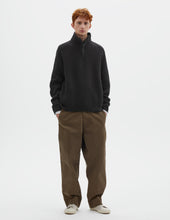 Mhl Zip Up Polo Jumper Wool Cotton
