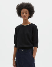 MHL. TIPPED CREW NECK T SHIRT | HEMP COTTON | BLACK