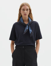 Mhl Printed Woven Scout Scarf Compact Cotton Poplin Fog