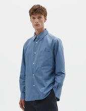 BASIC SHIRT | YARN DYE COTTON POPLIN | MINERAL BLUE