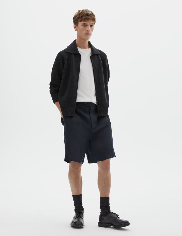 RELAXED SHORTS | DRY LINEN PLAINWEAVE | INK