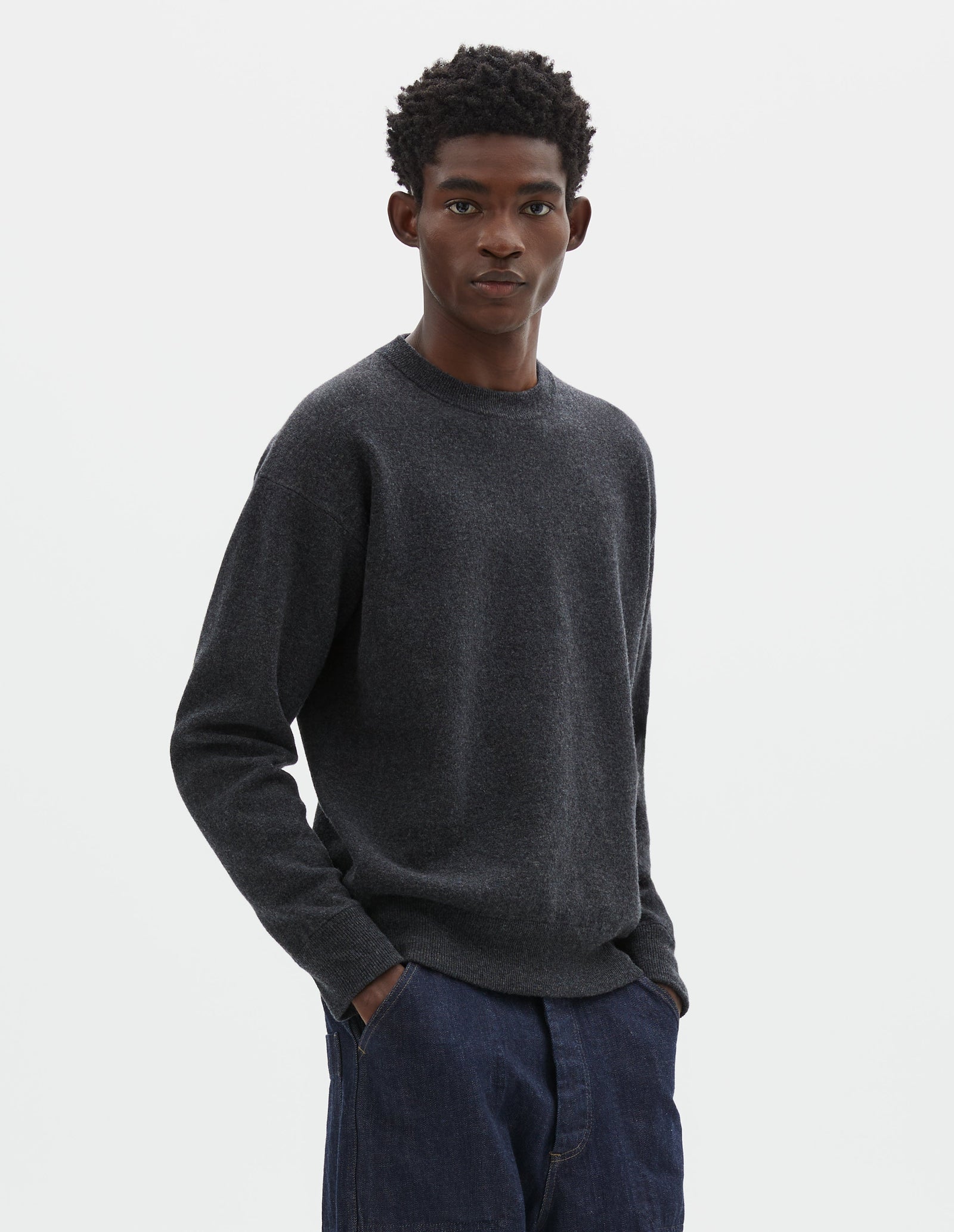 Bonded Sweatshirt Merino Cashmere Storm Grey