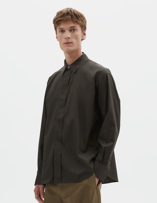 MINIMAL DRESS SHIRT | LIGHT COTTON POPLIN | CEDAR