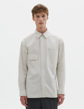 ODD POCKET SHIRT | YARN DYE COTTON POPLIN | PARCHMENT