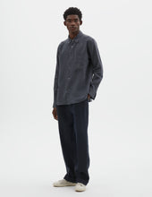 Basic Shirt Yarn Dye Linen Shirting Asphalt