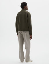 Zip Collar Cardigan Irregular Spun Wool