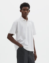 SHORT SLEEVE BUTTON POLO | COTTON JERSEY | WHITE
