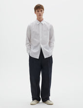 Basic Shirt Wide Graphic Stripe Cotton White