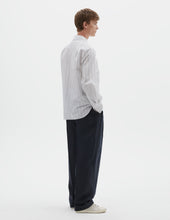 Basic Shirt Wide Graphic Stripe Cotton White