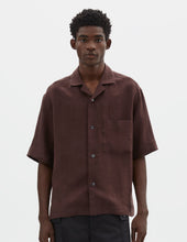 REVERE COLLAR SHIRT | SOFT LINEN POPLIN | MAHOGANY