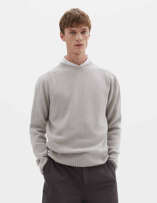 SEAMLESS CREW NECK | SOFT MERINO | CLOUD