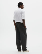 Stitch Pleat Trousers Double Twisted Wool