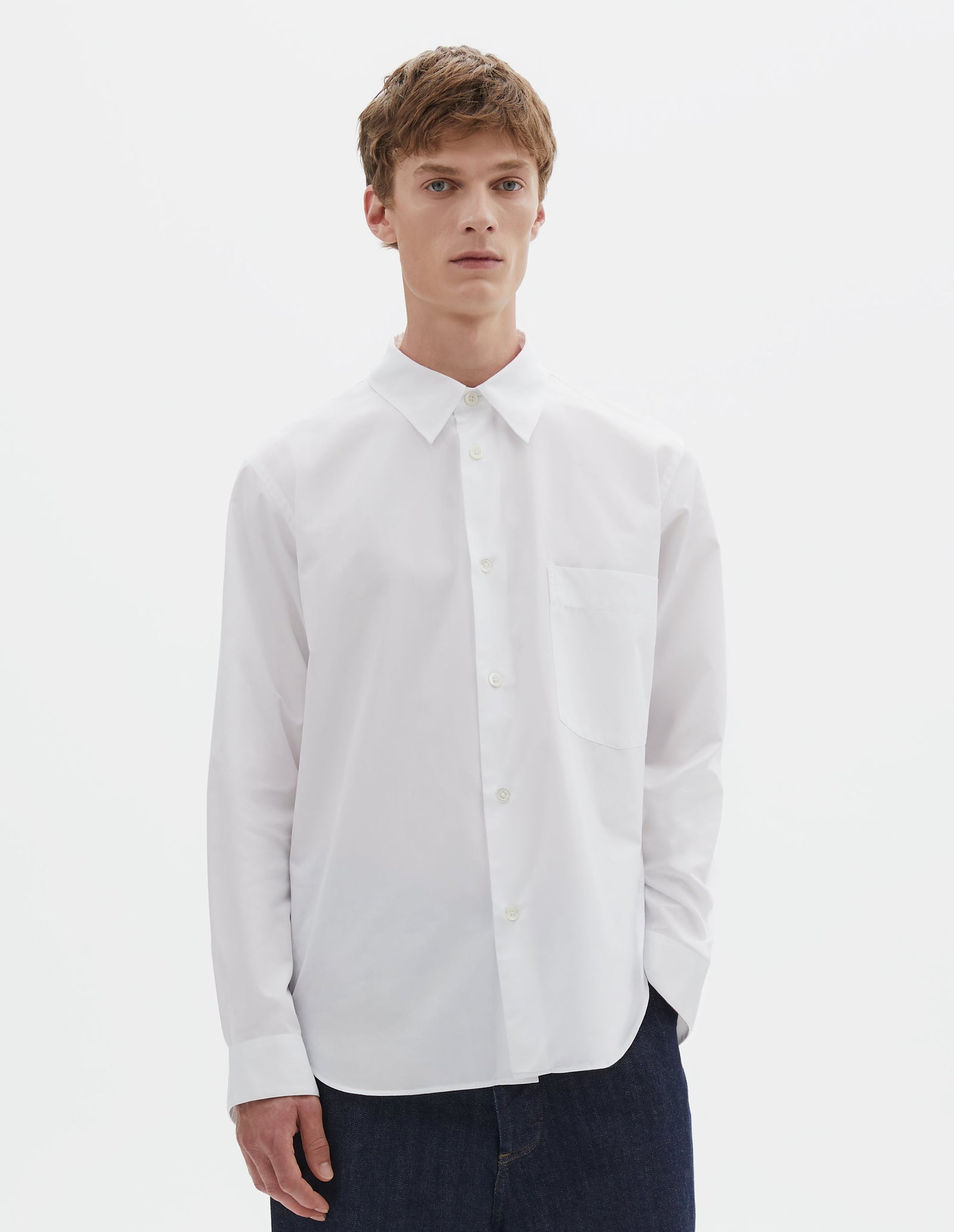Basic Shirt Plain Poplin