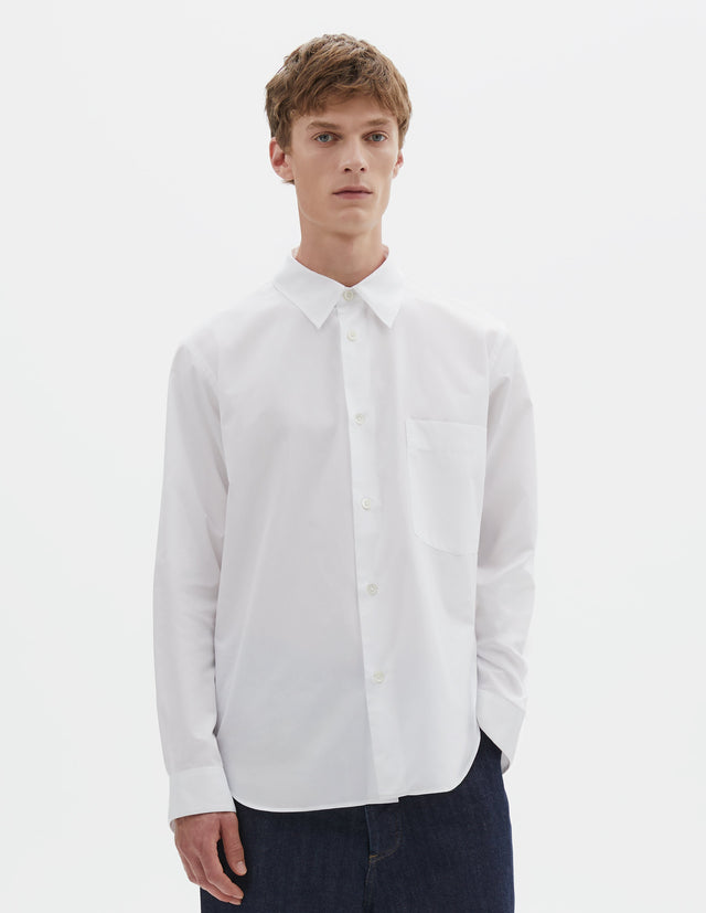 BASIC SHIRT | PLAIN POPLIN | WHITE