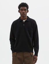 SEAMLESS POCKET POLO SHIRT | MERINO CASHMERE | BLACK