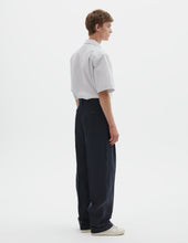 Stitch Pleat Trousers Dry Linen Plainweave Ink