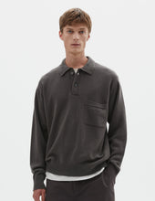 SEAMLESS POCKET POLO SHIRT | MERINO CASHMERE | GRAPHITE