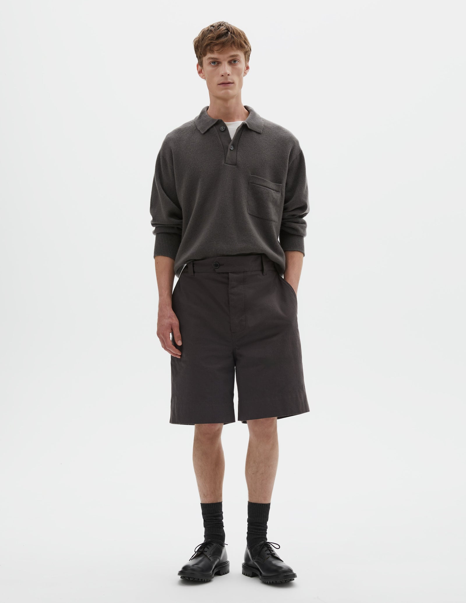Relaxed Shorts Dry Plainweave Cotton Earth