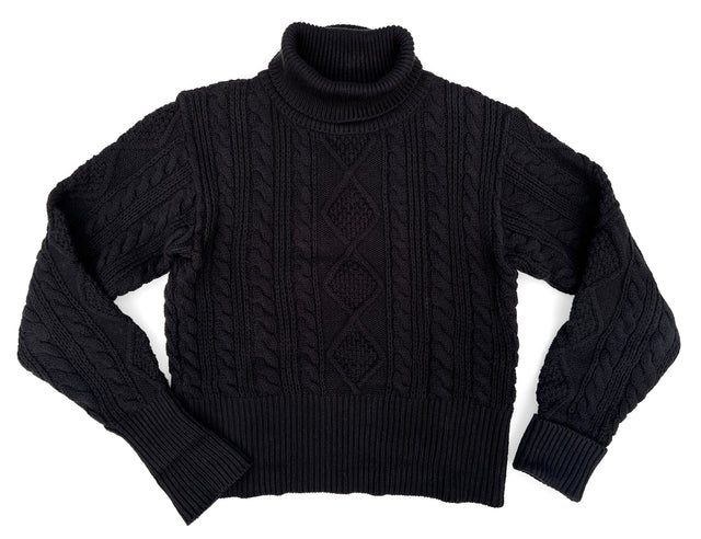 Mariner Sweater Roll-Neck - Black - Last One - Size XL