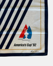 Vintage Mark Cross America S Cup 1992 Cotton Scarf