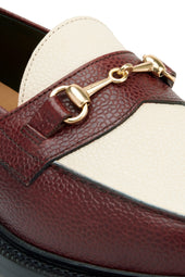 The Mason Horse Bit Loafer Bordeaux Cream
