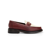 The Mason Horse Bit Loafer Bordeaux Cream