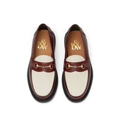 The Mason Horse Bit Loafer Bordeaux Cream
