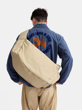 Master Piece X Universal Works Beige Large Canvas Shoulder Bag