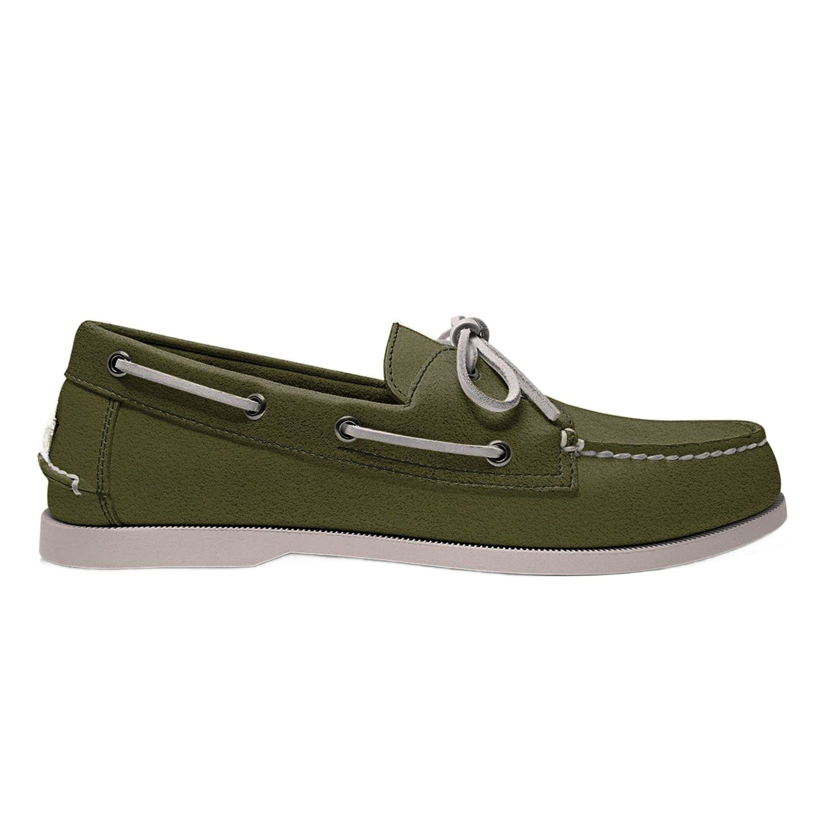 Men’s 2 Eyelet LE Boat Shoe: Green Jacket Suede