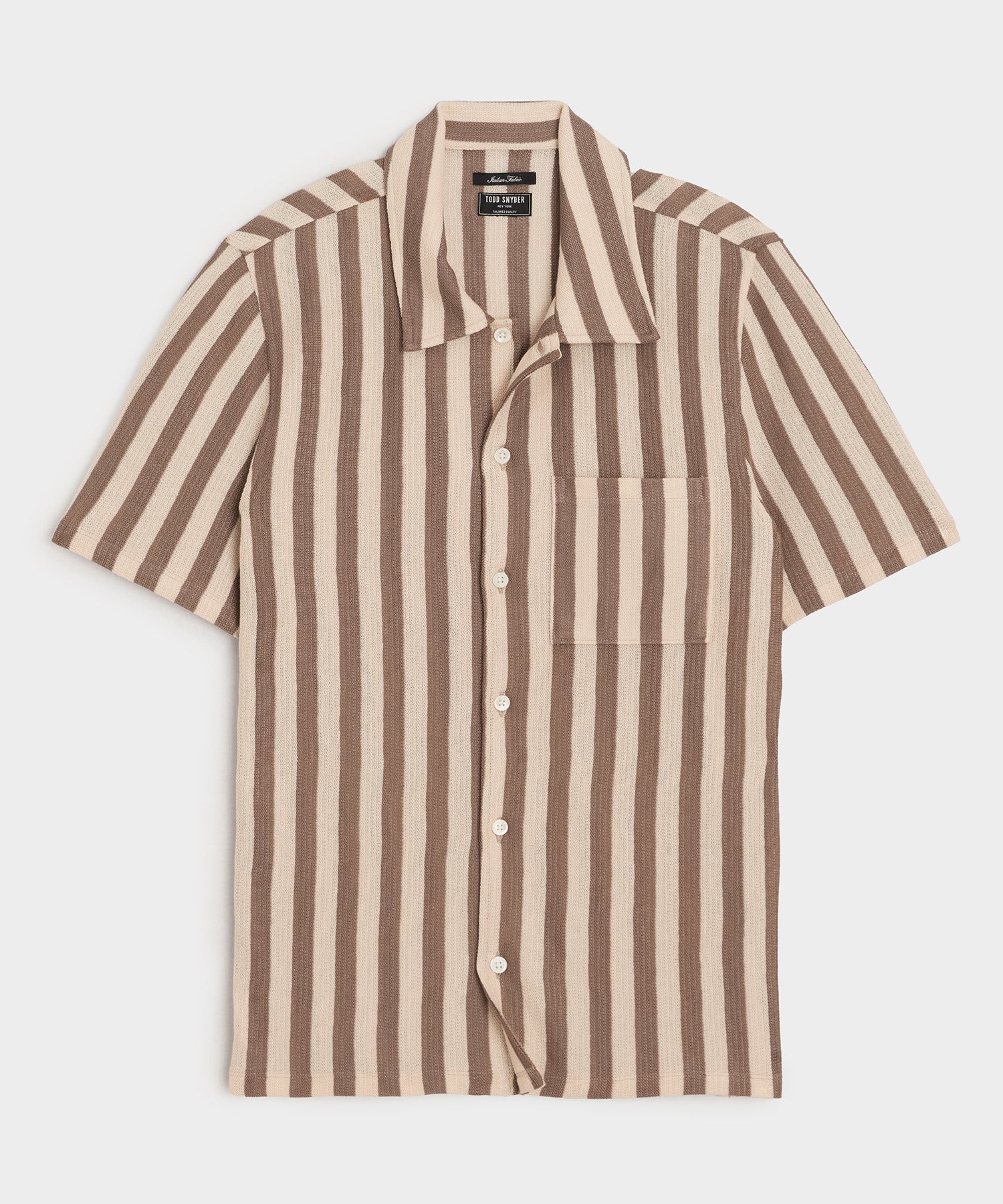 Linen-Cotton Knit Shirt