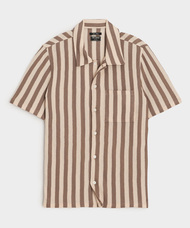 Linen-Cotton Knit Shirt