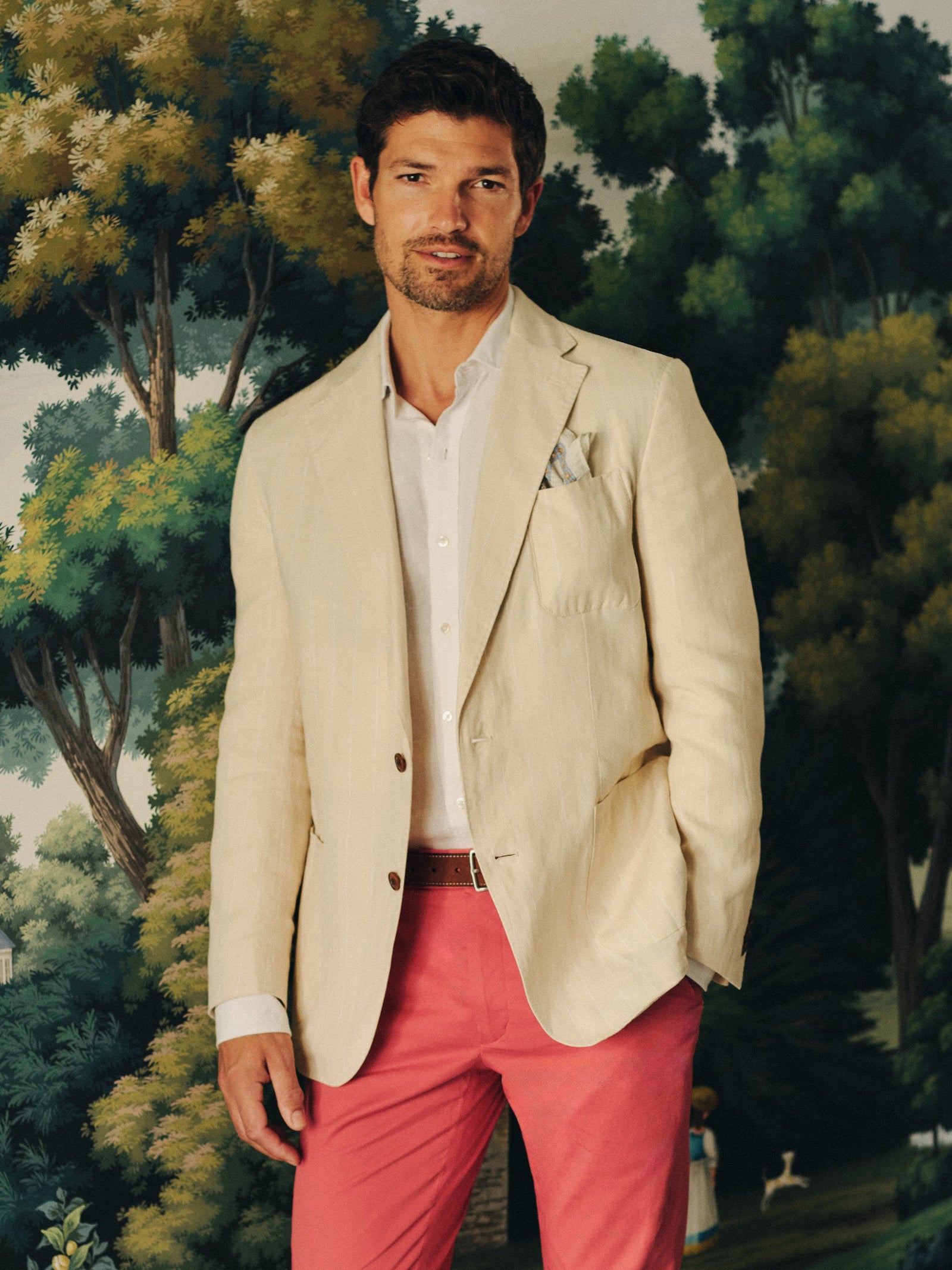 White Pinstripe Brera Tailoring Men S Jackets U0026 Outerwear J Mclaughlin