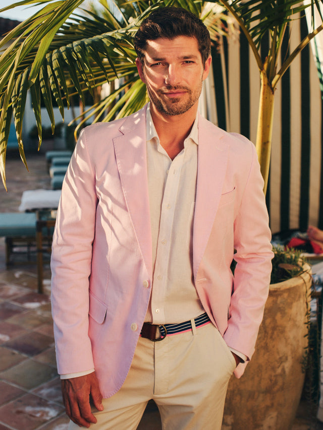 Pink/White Fineline Suffolk Tailoring | Men's Jackets \u0026 Outerwear | J.McLaughlin