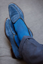 Bleu Lectrique Caviar Super Solide Fil D Cosse