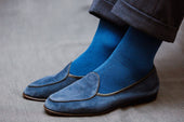 Denim & Bleu électrique - Caviar - Super-solide fil d'Écosse
