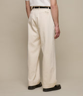 1940s Cotton Twill High Rise Wide Leg Chino
