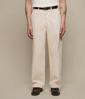 1940s Cotton Twill High Rise Wide Leg Chino