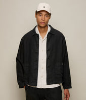 Cropped Worker's Linen Jacket