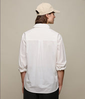 Lightweight Cotton Poplin Relaxed Fit Long Sleeve Shirt