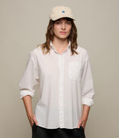 Lightweight Cotton Poplin Relaxed Fit Long Sleeve Shirt