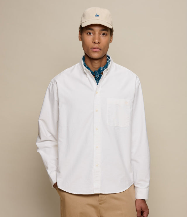 Button-Down Cotton Oxford Long Sleeve Shirt