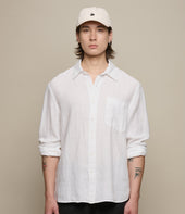 Relaxed Fit Linen Long Sleeve Shirt