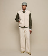 Padded Cotton Zip Vest