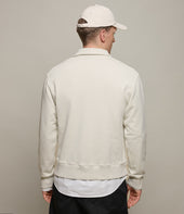 Authentic Fleece Polo Collared Half Zip Cotton Sweatshirt