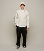 Authentic Fleece Polo Collared Half Zip Cotton Sweatshirt