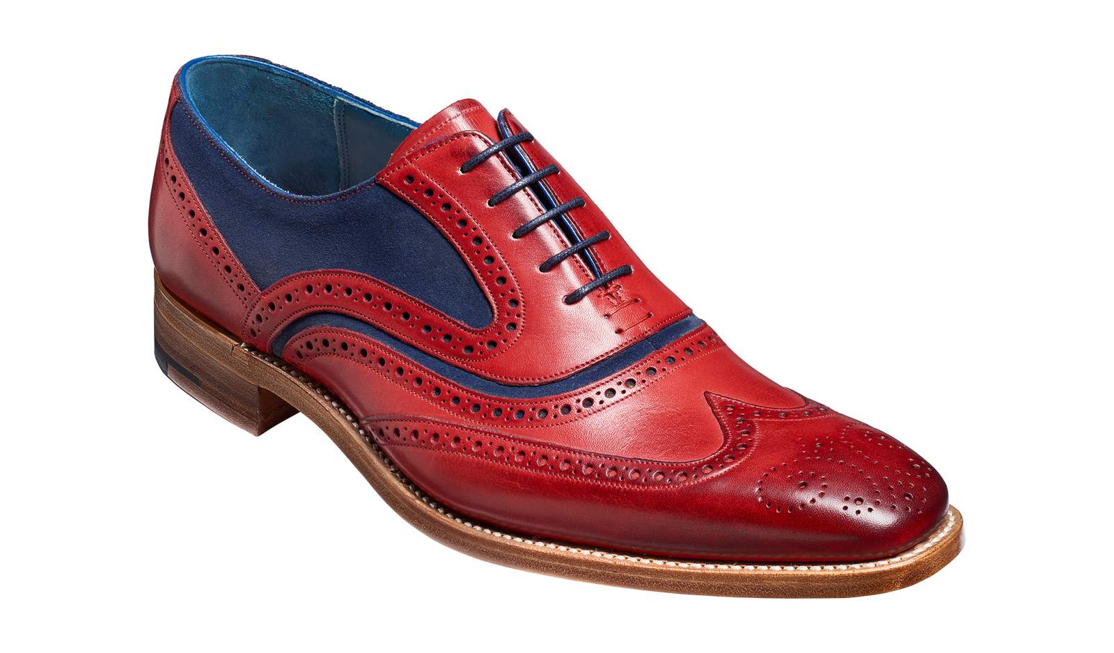 Mcclean Red Hand Painted Suede