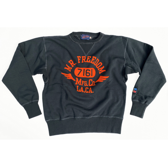 The Medalist Sweatshirt - Black "MfgCo." Flock Print
