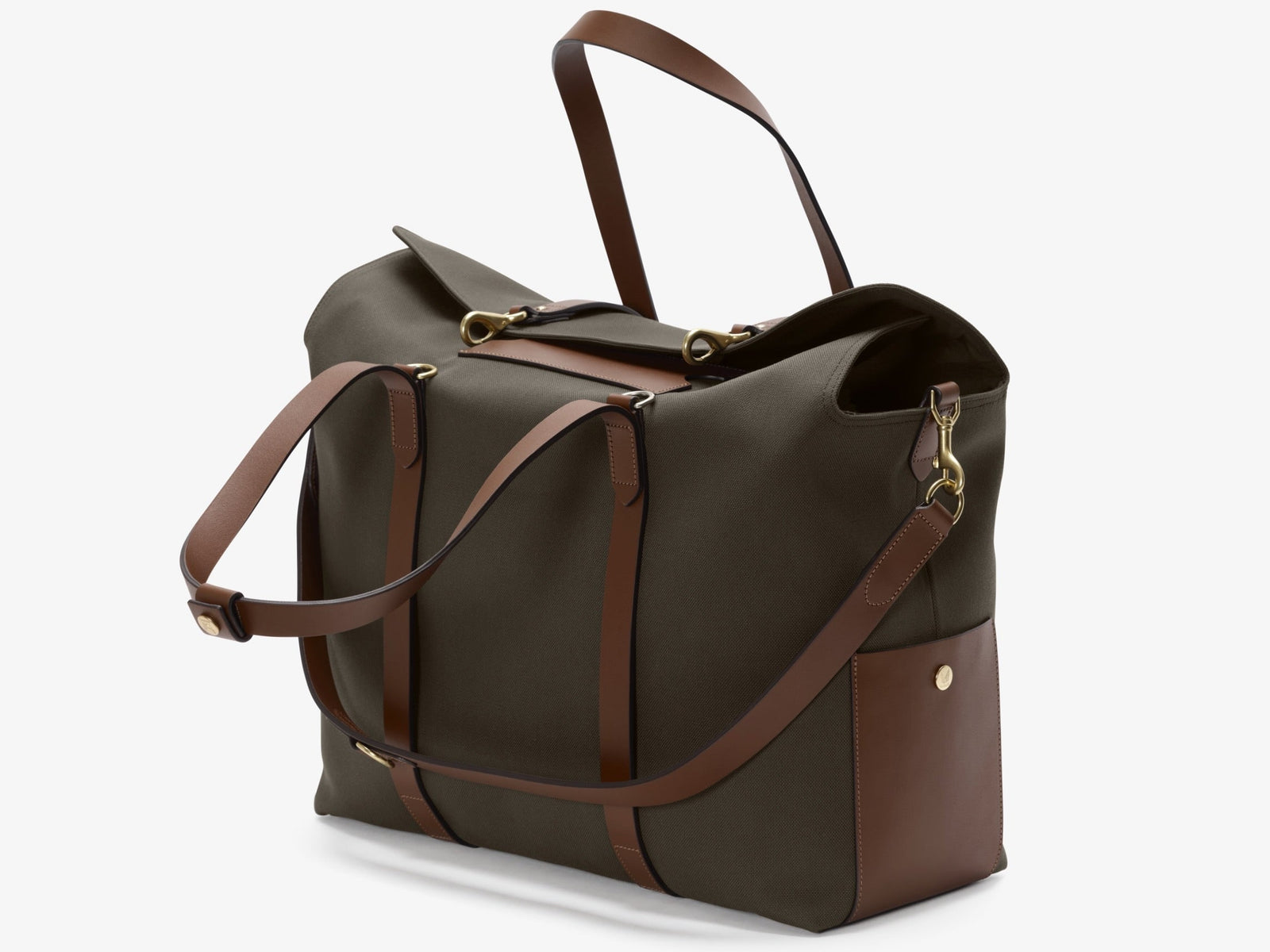 M/S Mega Tote – Army/Cuoio